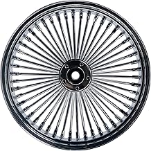 18"x4.25" Fat Spoke Rear Wheel for Harley Touring/Softail/Dyna/Sportster 00-07 &ndash;Chrome Rim w/Dual Bearings, Stainless Steel 3/8'' Solid Spokes for Durable Lasting