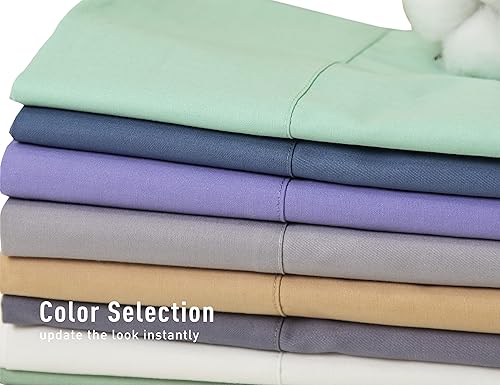 Miniatura 9 de Sunflower Juego de 2 fundas de almohada tamaño Queen, 100% algodón, 2 fundas de almohada Queen de 20 x 30 pulgadas, color rosa claro, suaves y