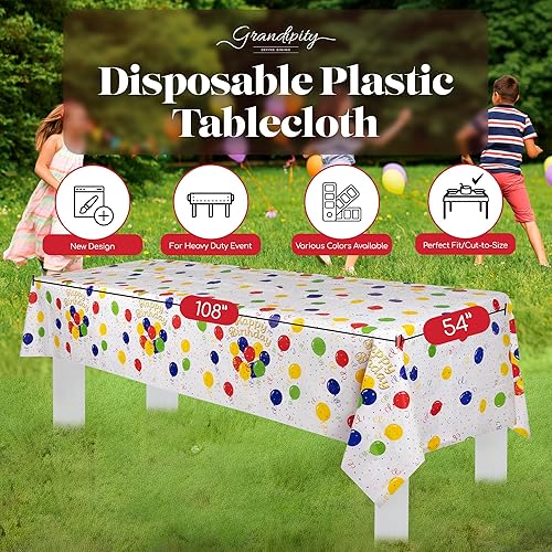 Miniatura 6 de Mantel de plástico de alta calidad - 54 in. x 108 pulgadas. Grandipity - Mantel rectangular (6 y 12 unidades), Azul cielo a cuadros