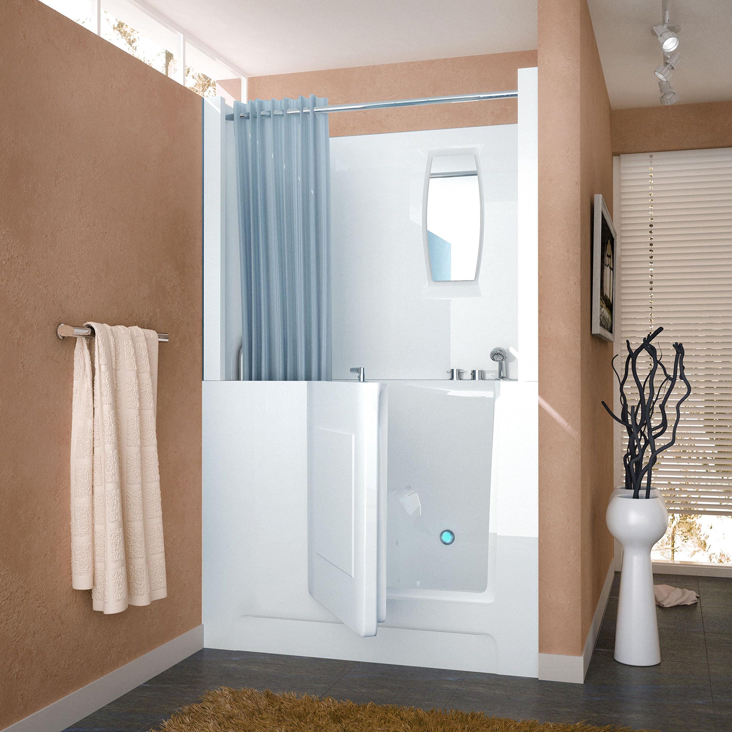 Spa World Venzi Vz2747rwa Rectangular Air Jetted Walk-In Bathtub, 27x47, Right Drain, White