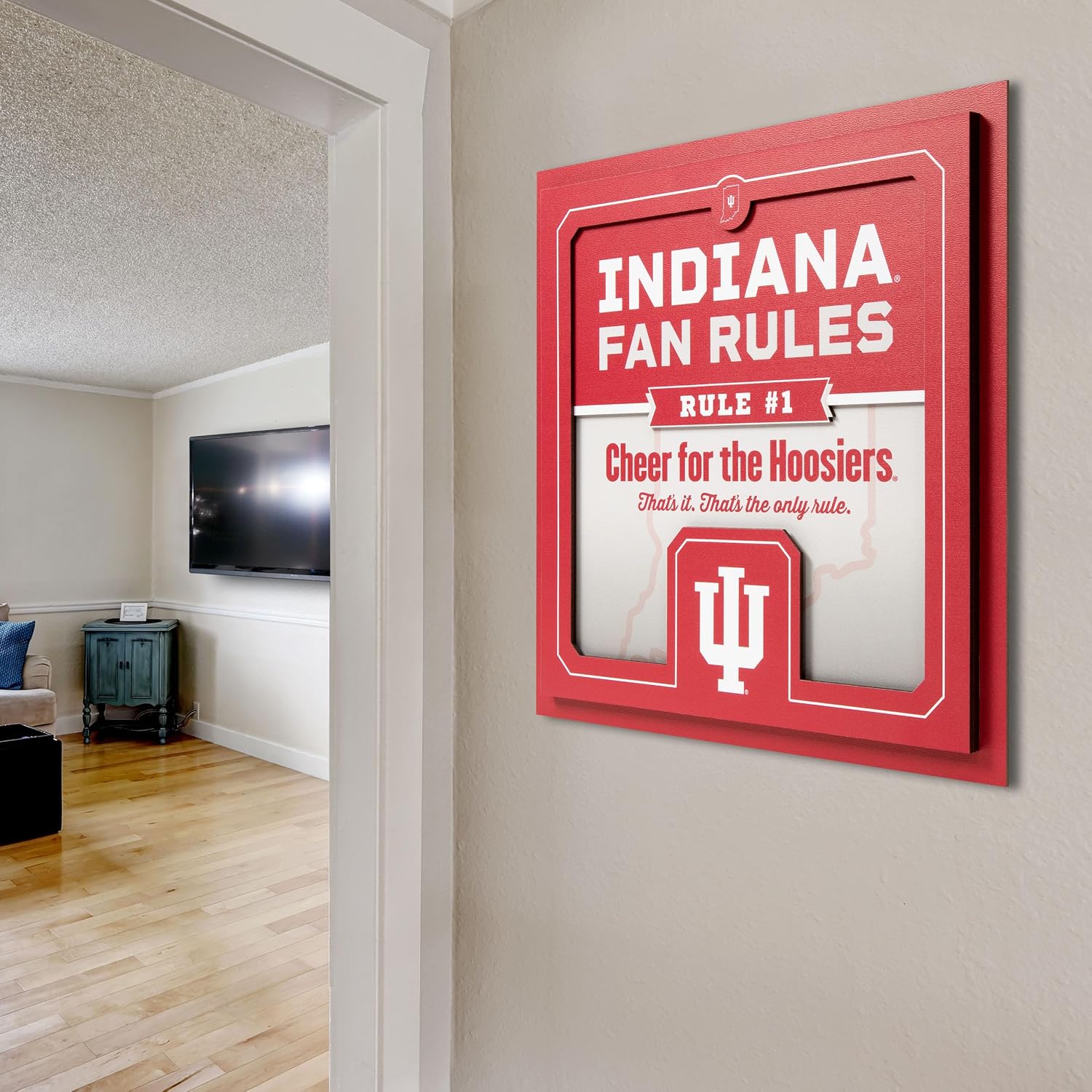 YouTheFan Officially-licensed NCAA Tide Fan Rules Wall Art, multiple layers, humorous team artwork sports fan motto, showcases funny rules, indoor decor