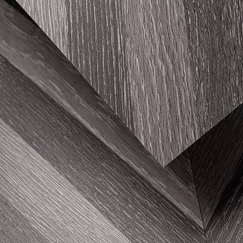 LUCiDA SURFACES Azulejos de vinilo de lujo  Azulejos de piso para instalación de bricolaje  12 tablones de aspecto de madera  Chevron gris  BaseCore