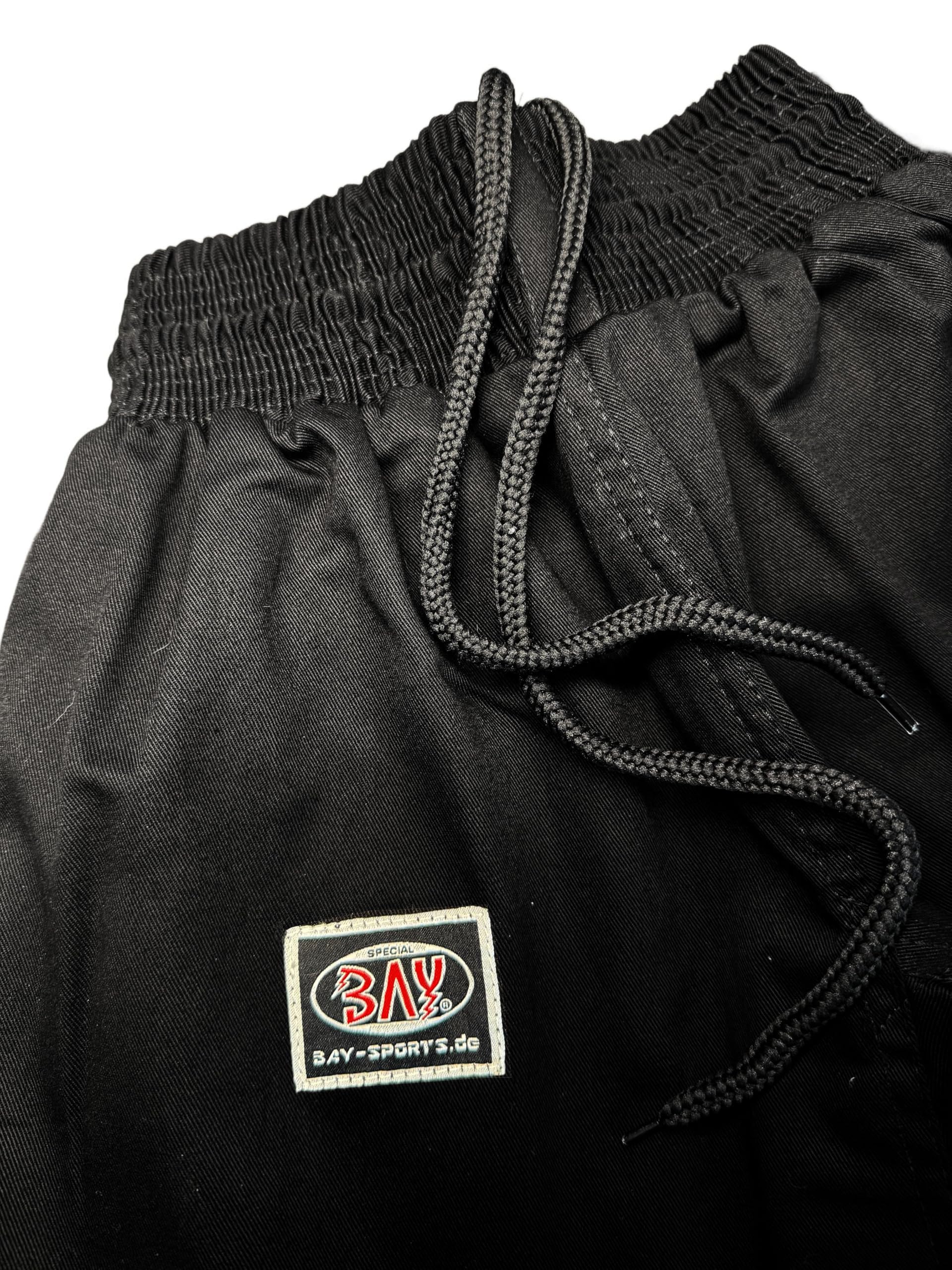 Baumwollhose Kick Pant Traditional Basic Karate Hose 8 UZ schwarz 100% Baumwolle Kampfsporthose Kickboxen Taekwondo Kung Fu Herren Damen Kinder