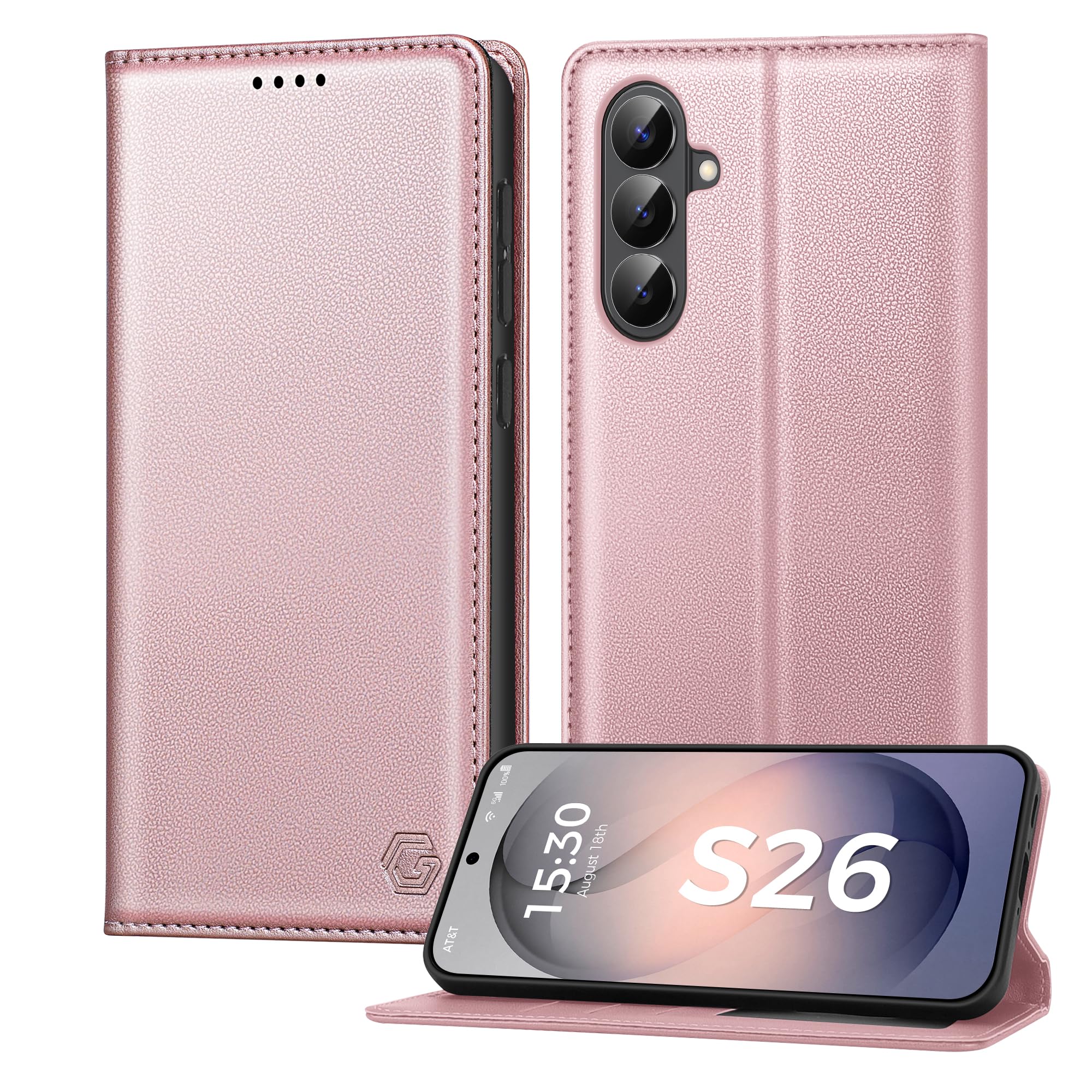 Kirnntca Handyhülle für Samsung Galaxy S26 5G Hülle, Kartenfach Premium PU Leder Klapphülle Schutzhülle, Standfunktion Tasche Flip Case für Samsung Galaxy S26 5G