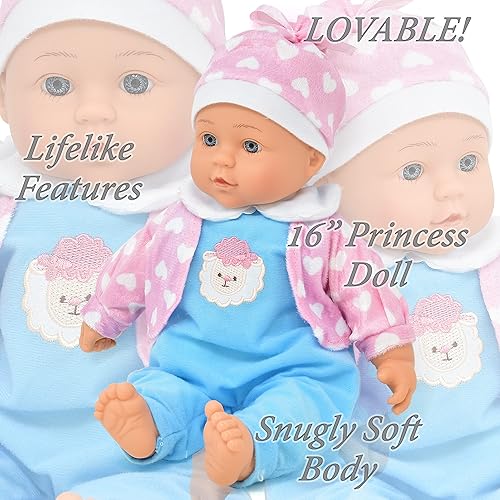 Miniatura 3 de My First Baby - Cochecito de muñeca de cuerpo suave de 16 pulgadas incluye divertido juego combinado para bebés bebés niños pequeños niñas y niños