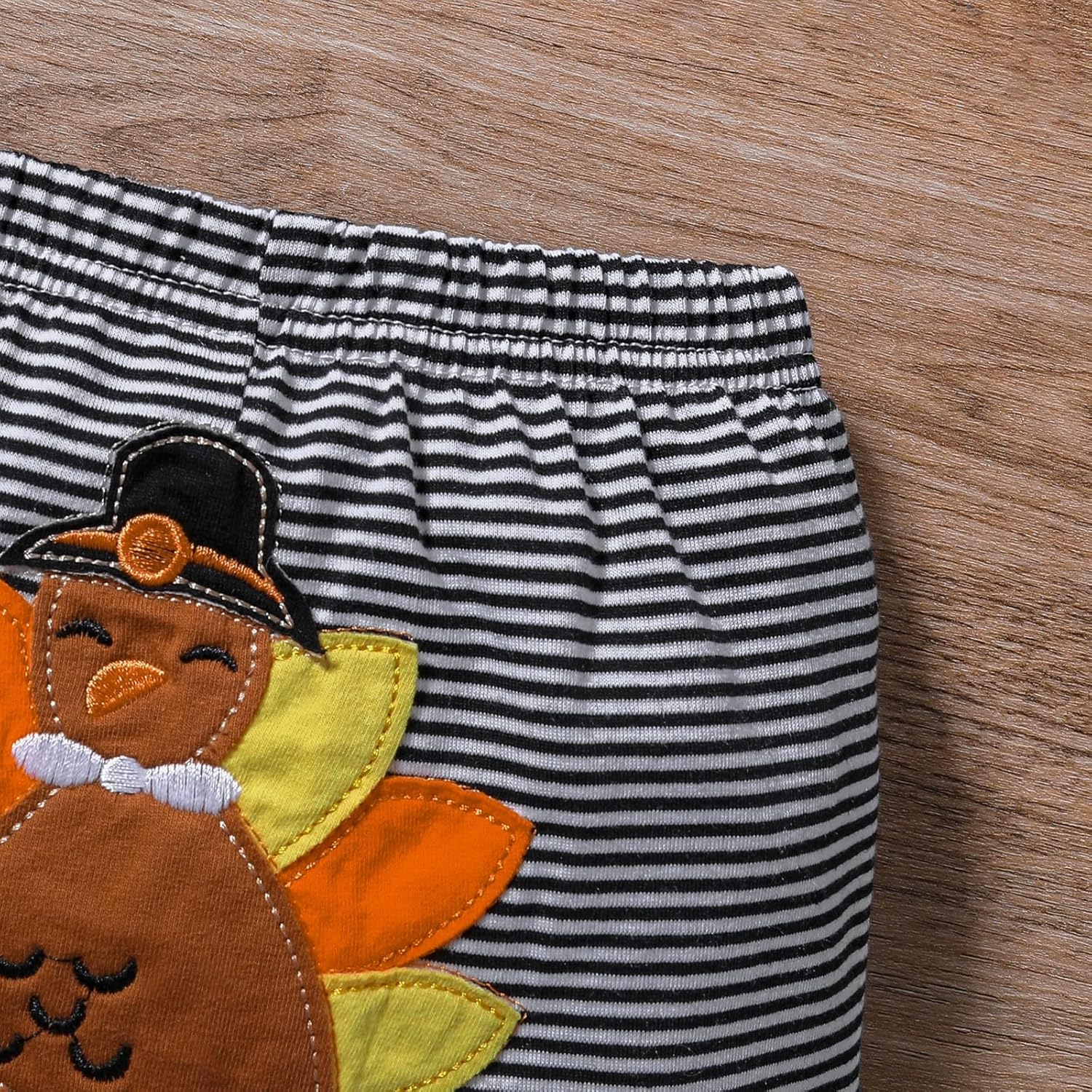 My First Thanksgiving Baby Boy Outfits Thanksgiving Newborn Clothes Infant Turkey Romper Pants Hat 3Pcs 0-18 Months - Image 6