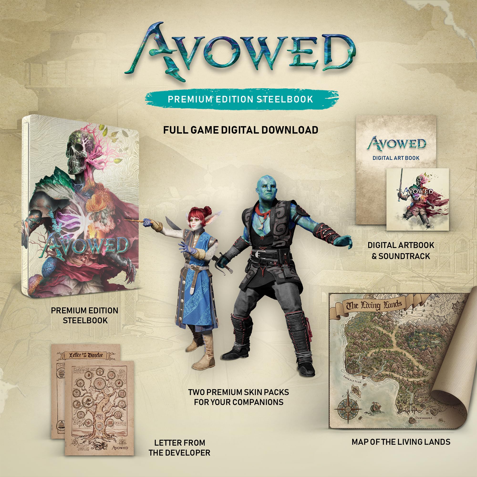 Avowed - SteelBook Premium Edition - Xbox Series X|S y código digital de Windows (código en caja)