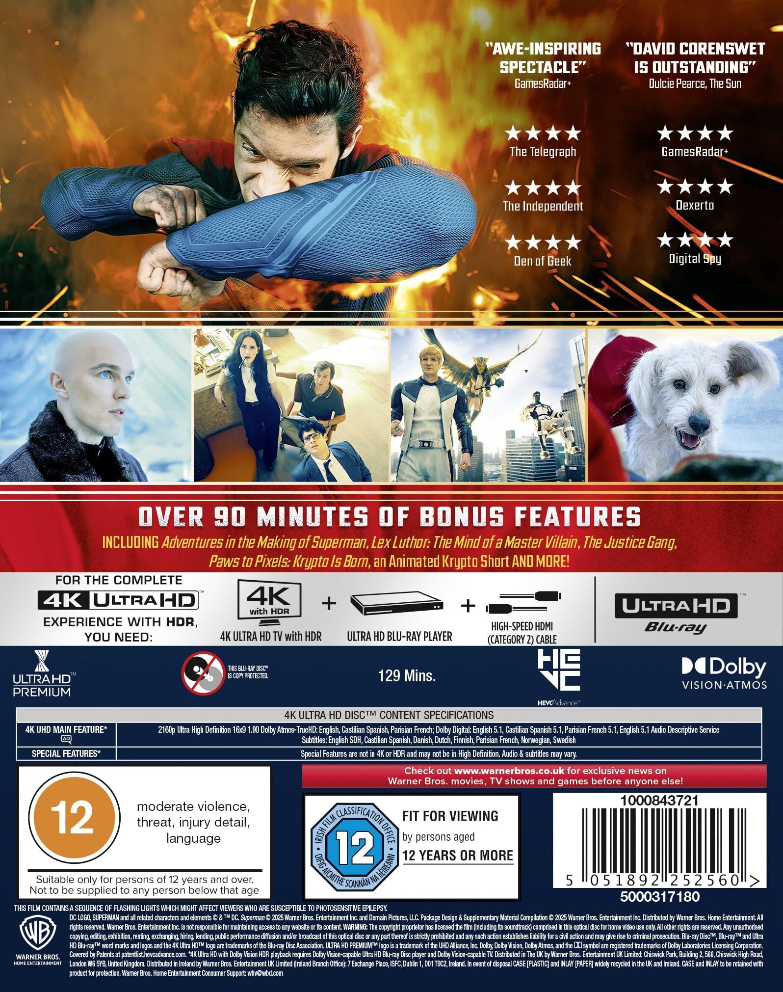 Superman 2025 [4K Ultra HD Blu-ray] [Region Free]