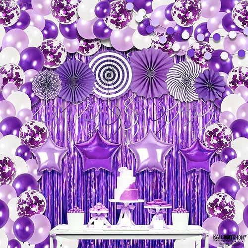 Miniatura 8 de KatchOn, Juego de decoraciones 2024, enorme, paquete de 155 globos para arco de globos 2024, globos 2024, telón de fondo con flecos, decoraciones de