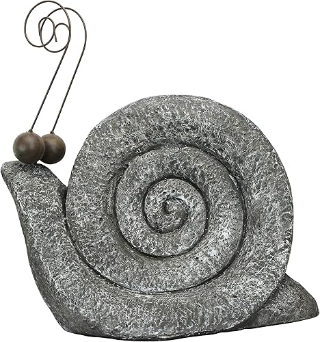 Design Toscano Estatuas de gasterópodos de jardín a paso de caracol caracol mediano