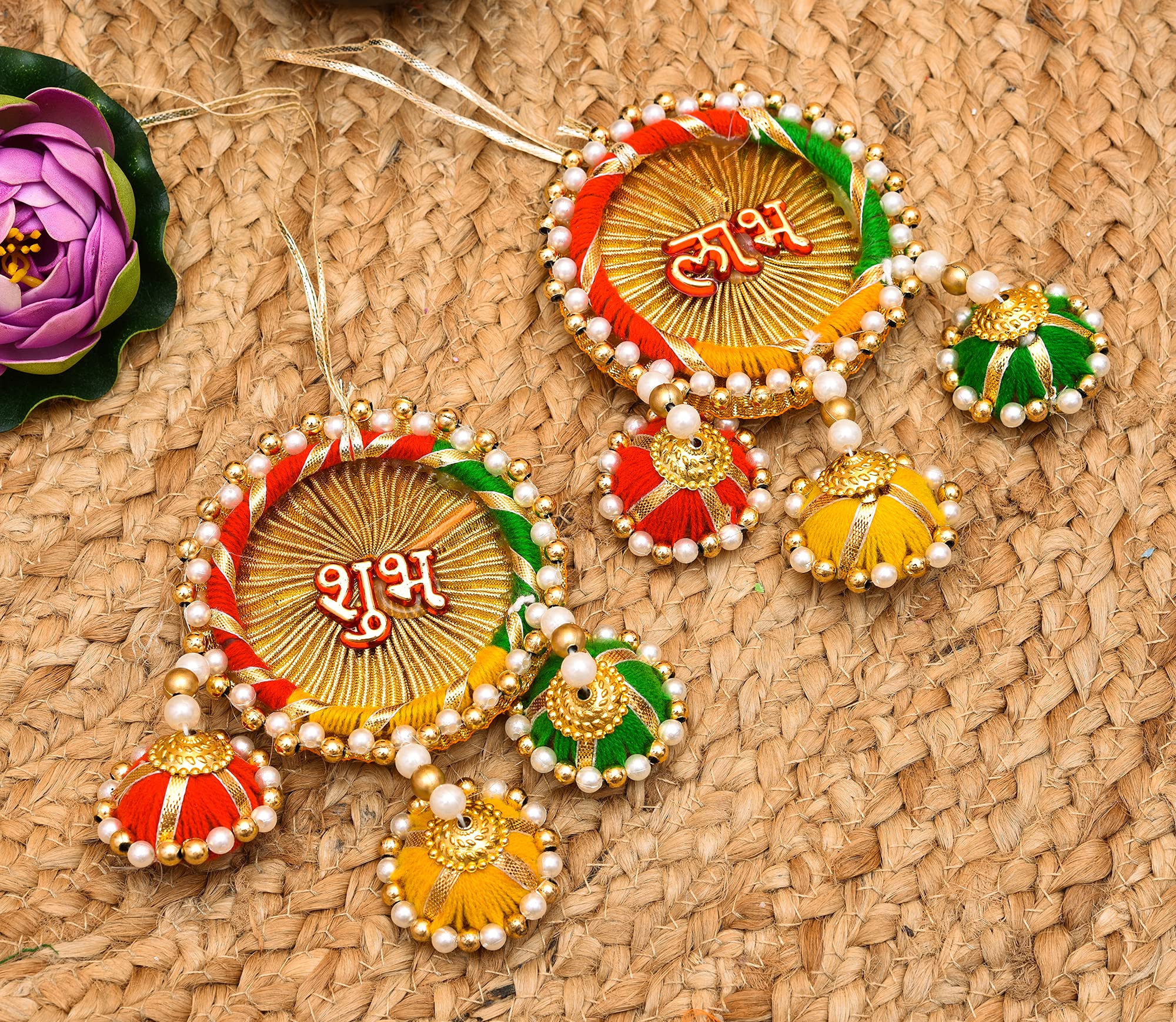 Pride Store Shubh Labh Door Hangings Sticker for Home Decoration Hanging Toran, Door Bandarwal, shubh labh Hanging with Sticker for Any Festive and Occasion (Shubh Labh C)