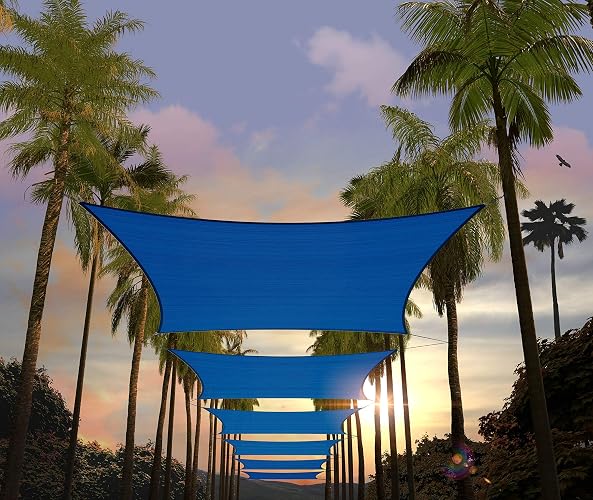 Amgo 10x10 FT Beige Sun Shade Sail - UPF50+ UV Protection, 95% Sun Block, Outdoor Canopy For Patio & Garden