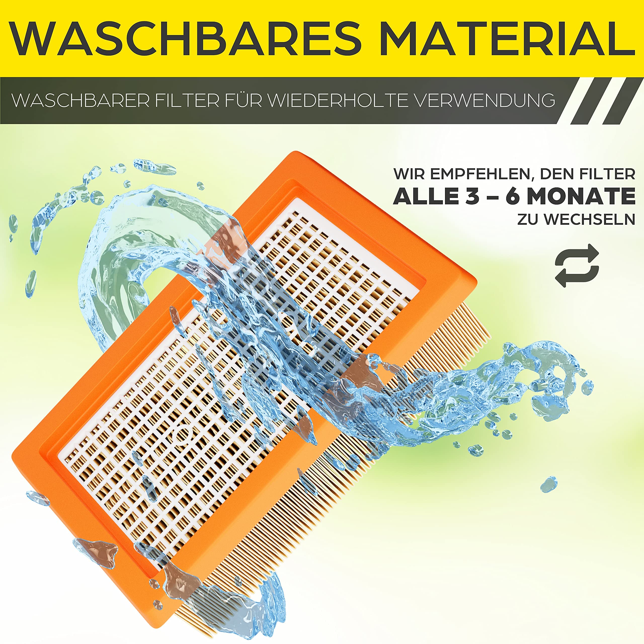 Filtre Kärcher 3 Filtres Plats McFilter Pour Kärcher WD4 WD5 WD6 MV4 MV5 MV6 - KFI 4410 Filtre Aspirateur Kärcher