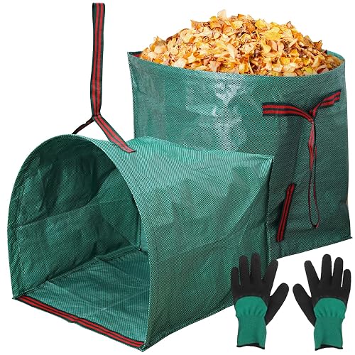 53 Gallon Garden Bags for Debris,2-Pack Yard Waste Bags,Large Dustpan-Type