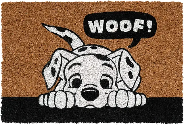 Felpudo Disney 101 Dálmatas - Alfombra Entrada Fibra Coco Antideslizante 40x60cm