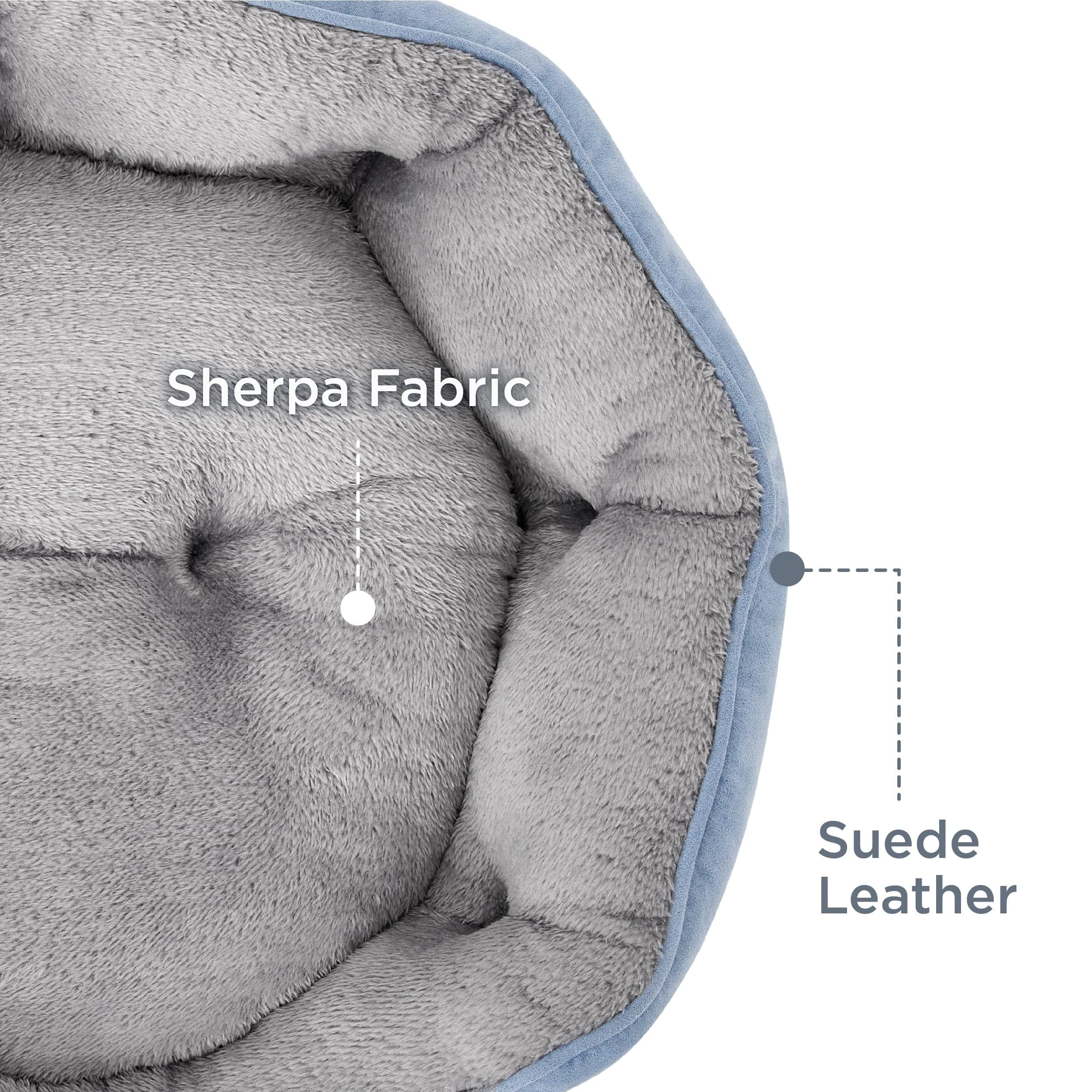 Bedsure Letto per Cani Piccoli Lavabile - Letti Grandi per Gatti da Interno e Cuccioli, Letto Rotondo per Cani di Media Taglia con Fondo Antiscivolo