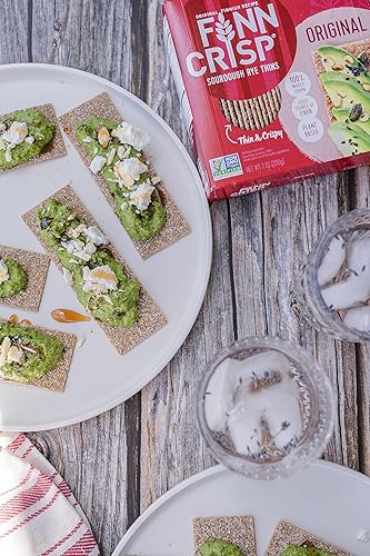 Miniatura 3 de Finn Crisp s Original Rye Crispbread de 7 onzas  Galletas finas y crujientes de pan plano de centeno  Multipack de auténtico pan crujiente de masa