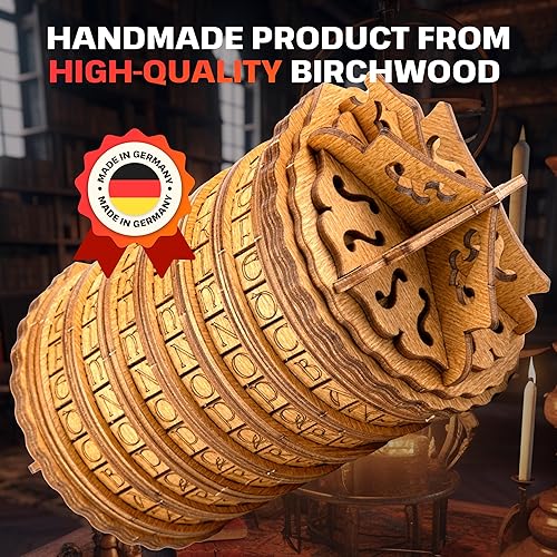 Miniatura 5 de ESC WELT Cryptex - Envoltura de regalo secreta de madera de abedul única - Rompecabezas 3D ecológico - Brainteaser interactivo - Caja de regalo de