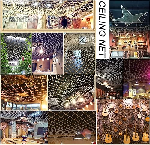 Miniatura 6 de KACQIHTU Red de cuerda de cáñamo para niños, red de seguridad para niños, malla de seguridad para balcón, escaleras, valla de jardín, red de