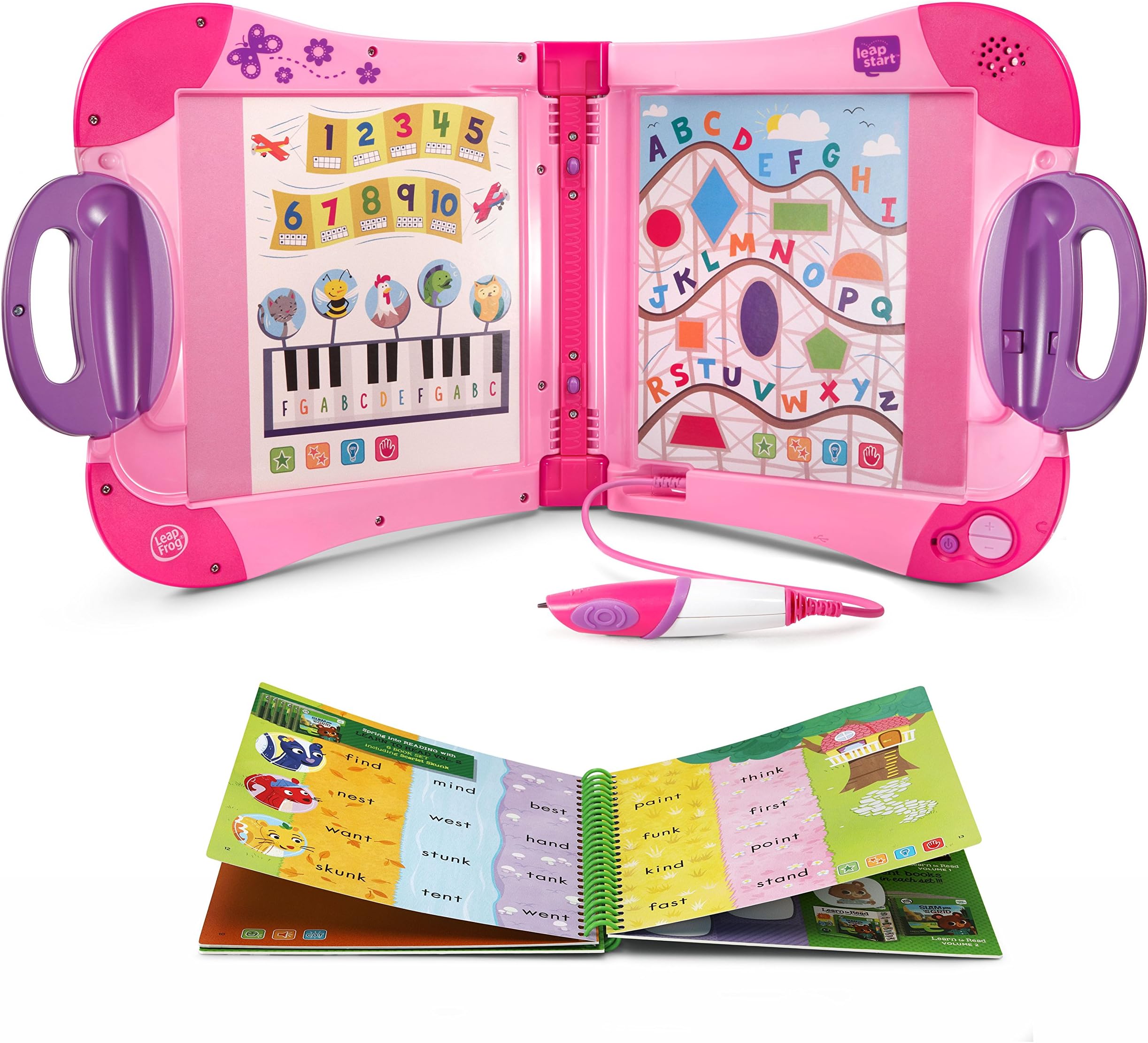 LeapFrog LeapStart Interactive Learning System, Pink, Fun and Interactive Learning Toy, Teaches Numbers, Letters, Shapes, and More, Perfect for Kids Aged 2–7 Years