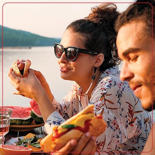 Miniatura 13 de Nostalgia Oscar Mayer - Vaporizador y calentador de bollos para perros calientes estilo diner, capacidad para 8 perros calientes y 4 bollos