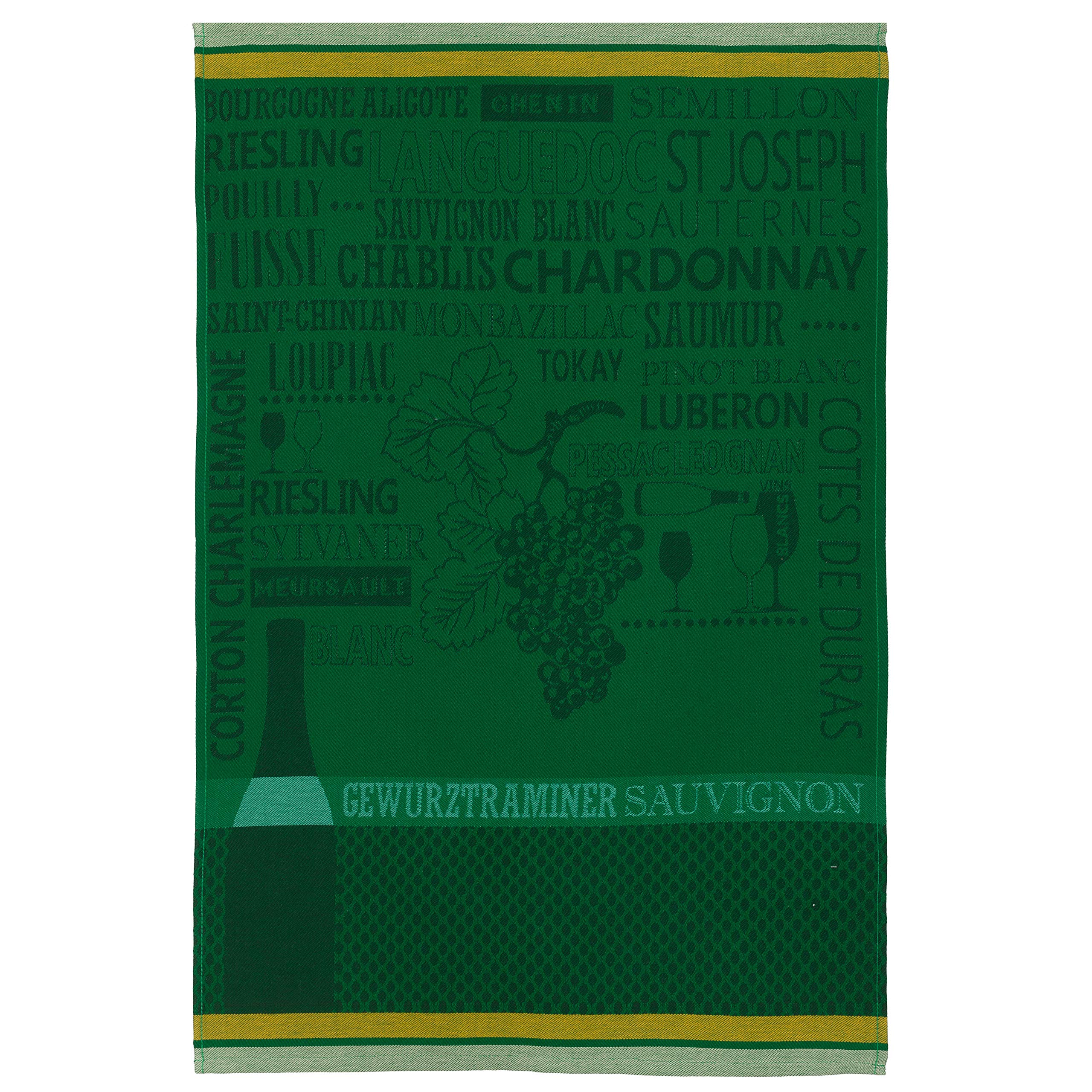 Coucke Chardonnay Tea Towel, Cotton, Blue, 50 x 75 cm
