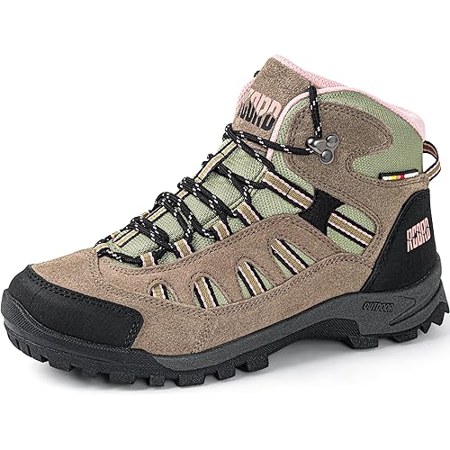 @ R CORD Womens Hiking Boots Waterproof Lightweight Hiking Boots Women Ankle Support Hiking Shoes Backpacking Boots Breathable Non-slip Hiking Boot for Outdoors