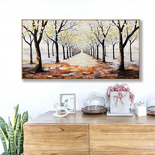 Miniatura 6 de Arte abstracto colorido para pared, paisaje, árbol, decoración de pared, obra de arte, lienzo impreso, pintura adecuada para sala de estar