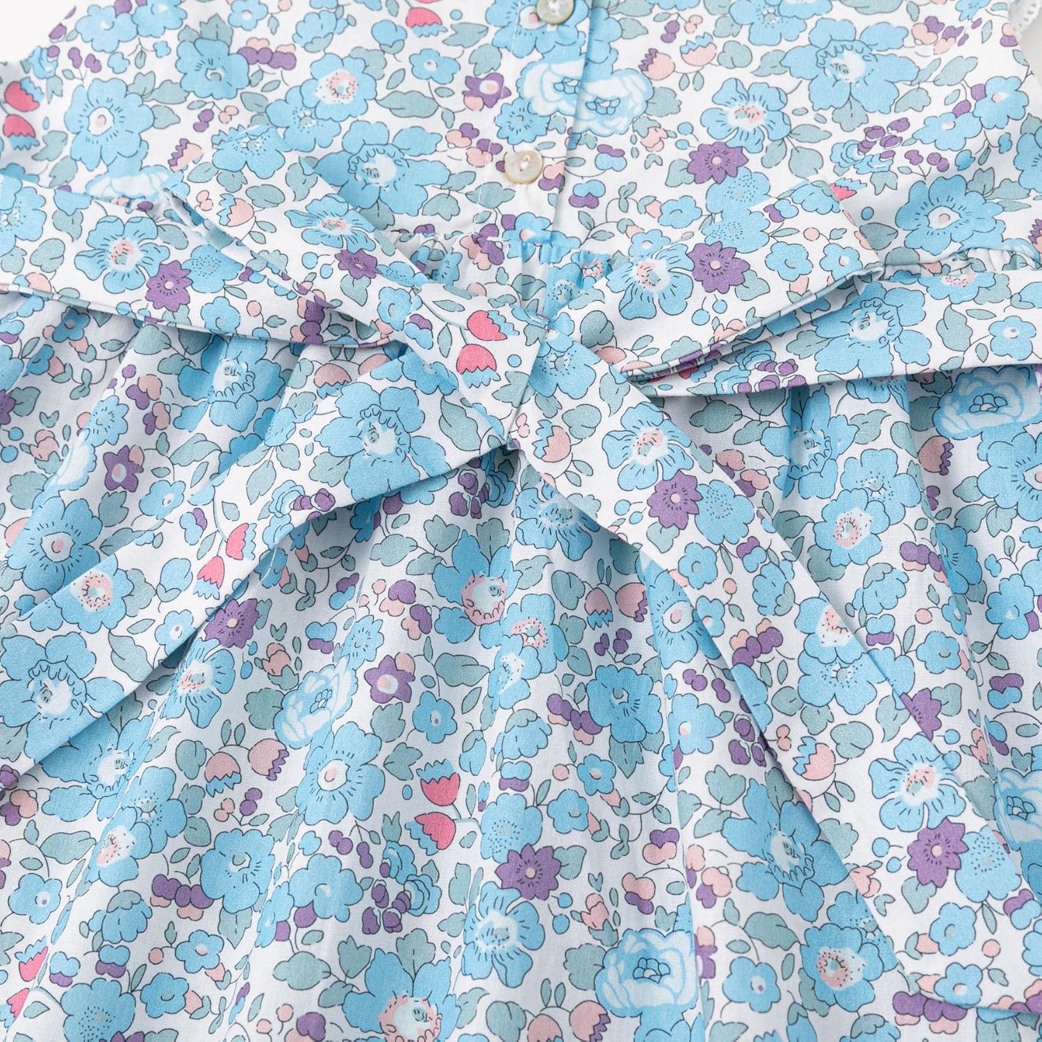 Curipeer Little Baby Girls Blue Floral Sleeveless Summer Dress Toddler Cotton Ruffled Playwear Lace Dress Beach Sundress 8T - Image 6