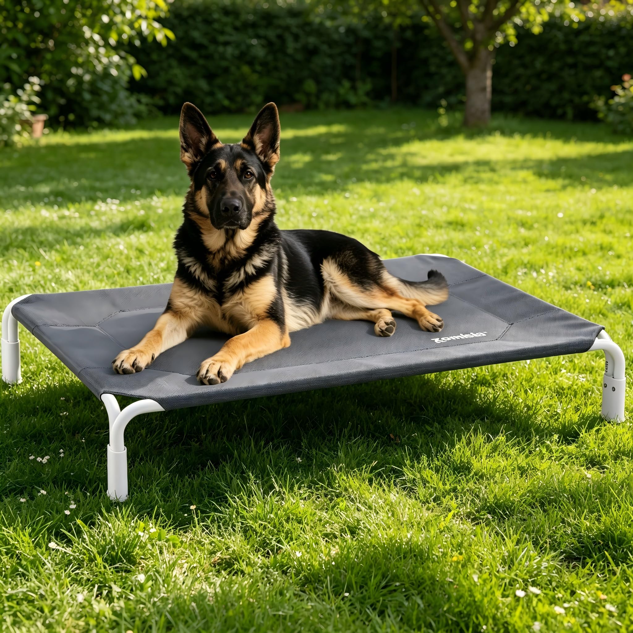 Lit surélevé XL pour chien ZOMISIA en maille Teslin