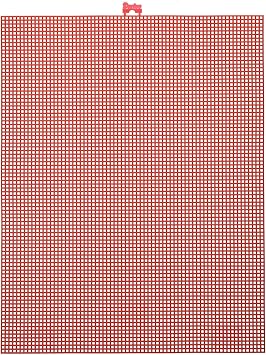 Darice 7 Mesh Christmas Red Plastic Canvas Create a Variety of Fun Plastic Canvas Crafts Including Bookmarks, Picture Frames, Pins and More 1 Sheet, 7 Holes Per Inch, 10.5x13.5 Per Sheet