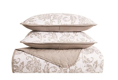 Cannon 783048216649 Sylvana Jacobean King 3 Piece Quilt Set thumb #2