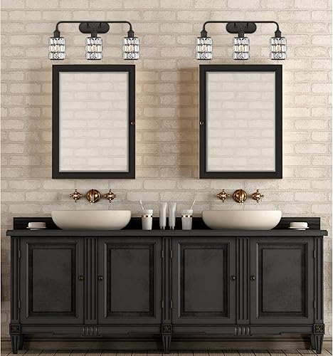 Miniatura 4 de Westinghouse Lighting 6337900 Sophie - Accesorio de pared interior de tres luces, acabado de bronce aceitado con cristal de prisma