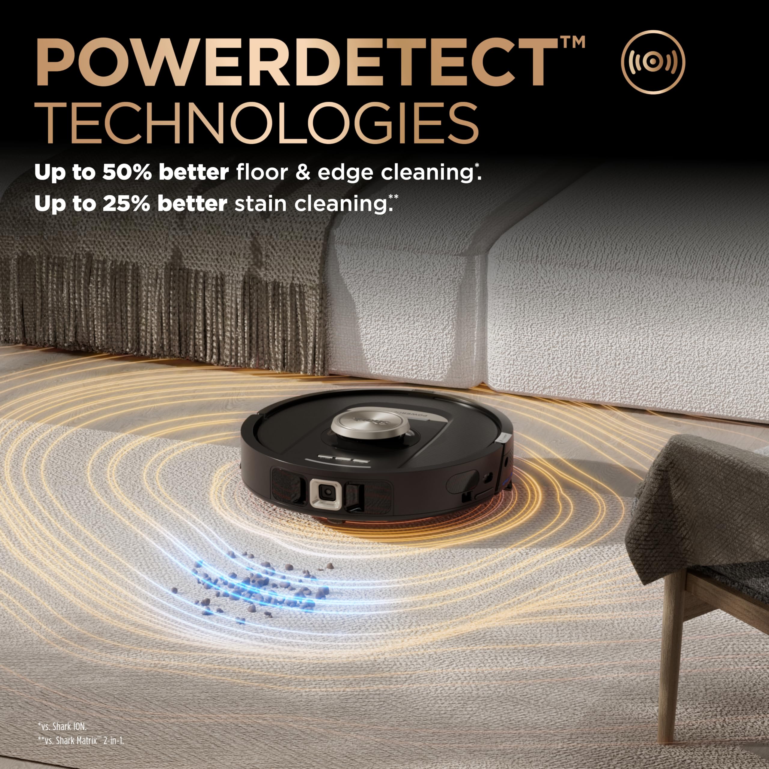 Shark PowerDetect NeverTouch Pro Robot Vacuum & Mop, Black,AV2800ZEBK view 7