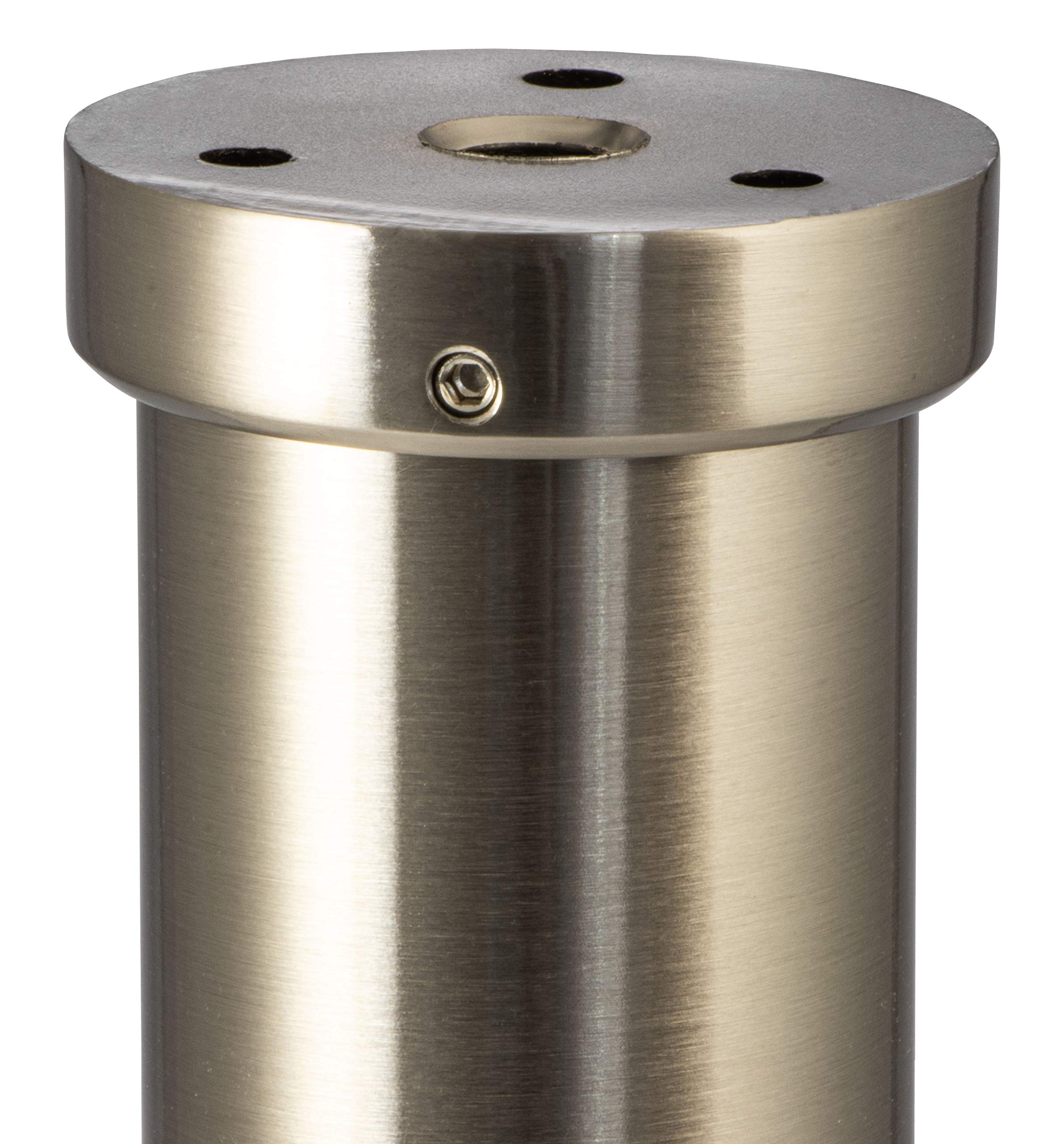 Gedotec Soporte para Barra de Cocina, diseño Recto, de Acero Inoxidable, Base Redonda de Aluminio con Aspecto de Acero Inoxidable, Altura: 170 mm, Aspecto de Acero Inoxidable Macizo, Soporte para Bar