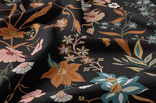 Miniatura 4 de Funda de edredón y funda de edredón con funda de edredón y funda de almohada de 2 piezas, tamaño individual, diseño de flores silvestres en color