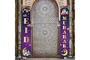Ramadan Mubarak Porch Sign: Festive Banner for Indoor/Outdoor Decor