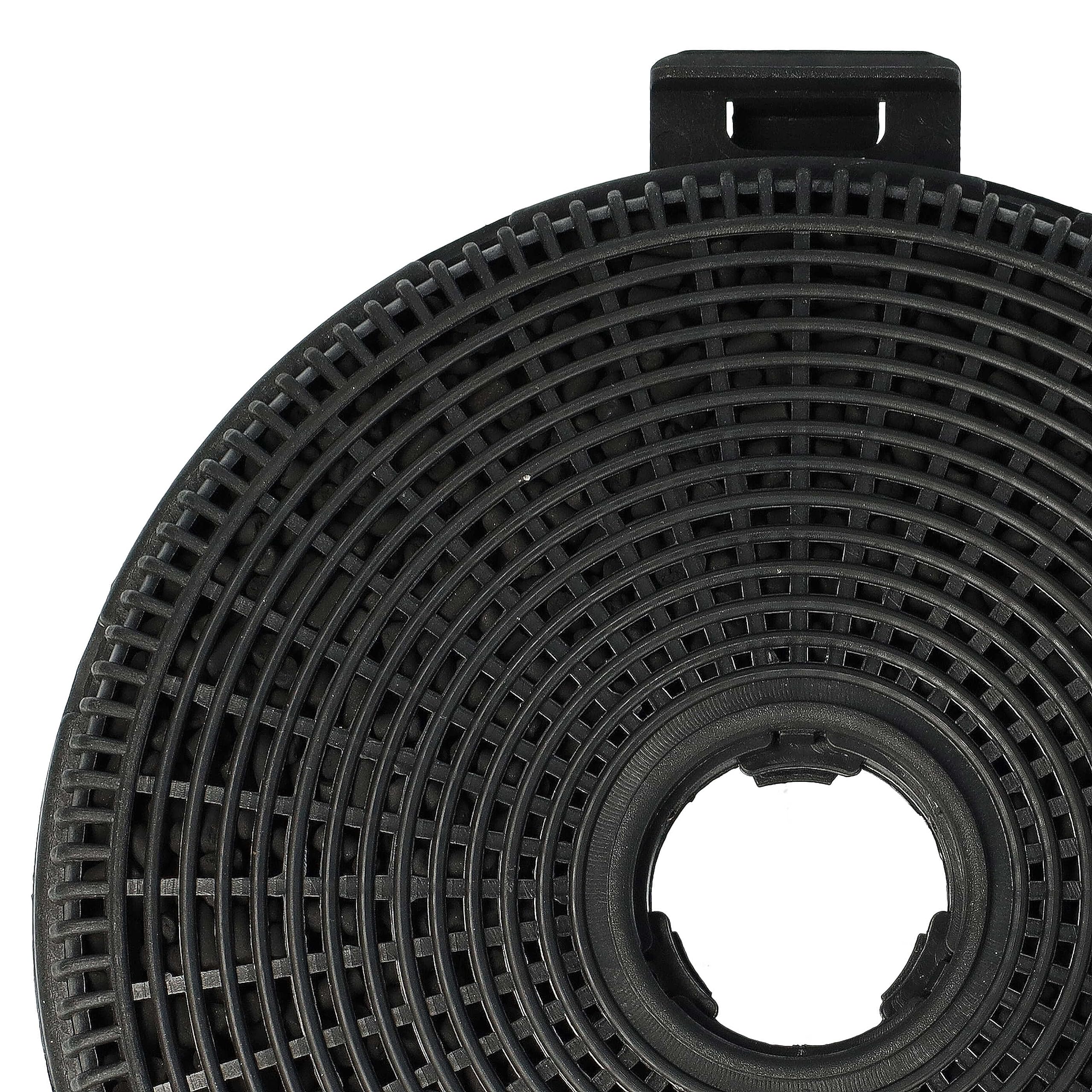 vhbw 2x filtro de carbón activado compatible con Teka D4C, CC 40, CL 90, CL 90 Studio Line, DB 1 60, DB 1 70, DB 1 90, DB 60 campanas cocina - 20 cm