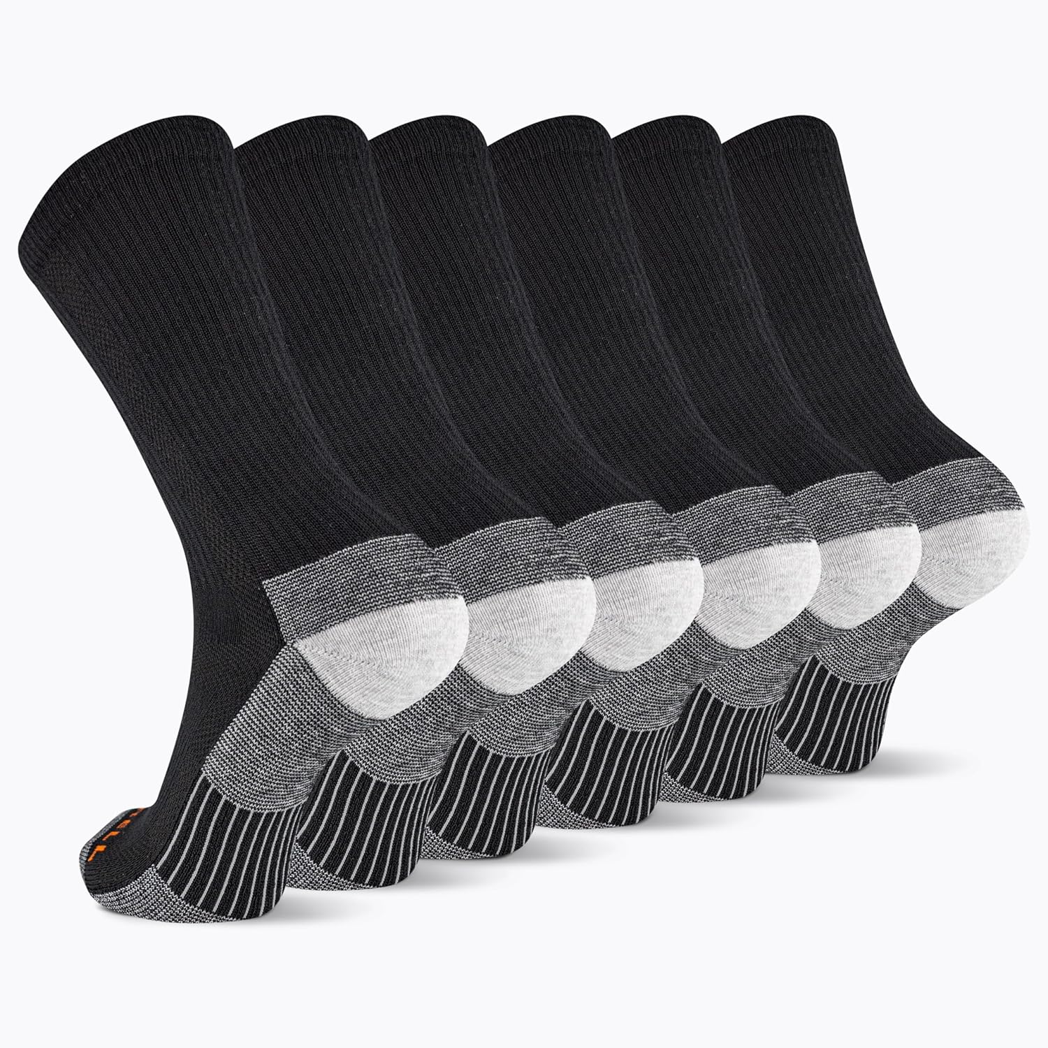 Merrell Men's and Women's Recycled Cushioned Crew Socks-6 & 12 Pairs-Hiking Arch Support - Image 4