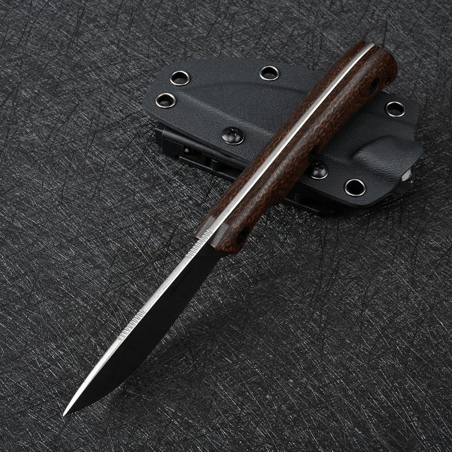 Knives DC53 Steel Tactical Fixed Blade Knife Micarta Handle with kydex sheath for Men EDC Outdoor Camping Survival Hunting (White+Micarta handle)