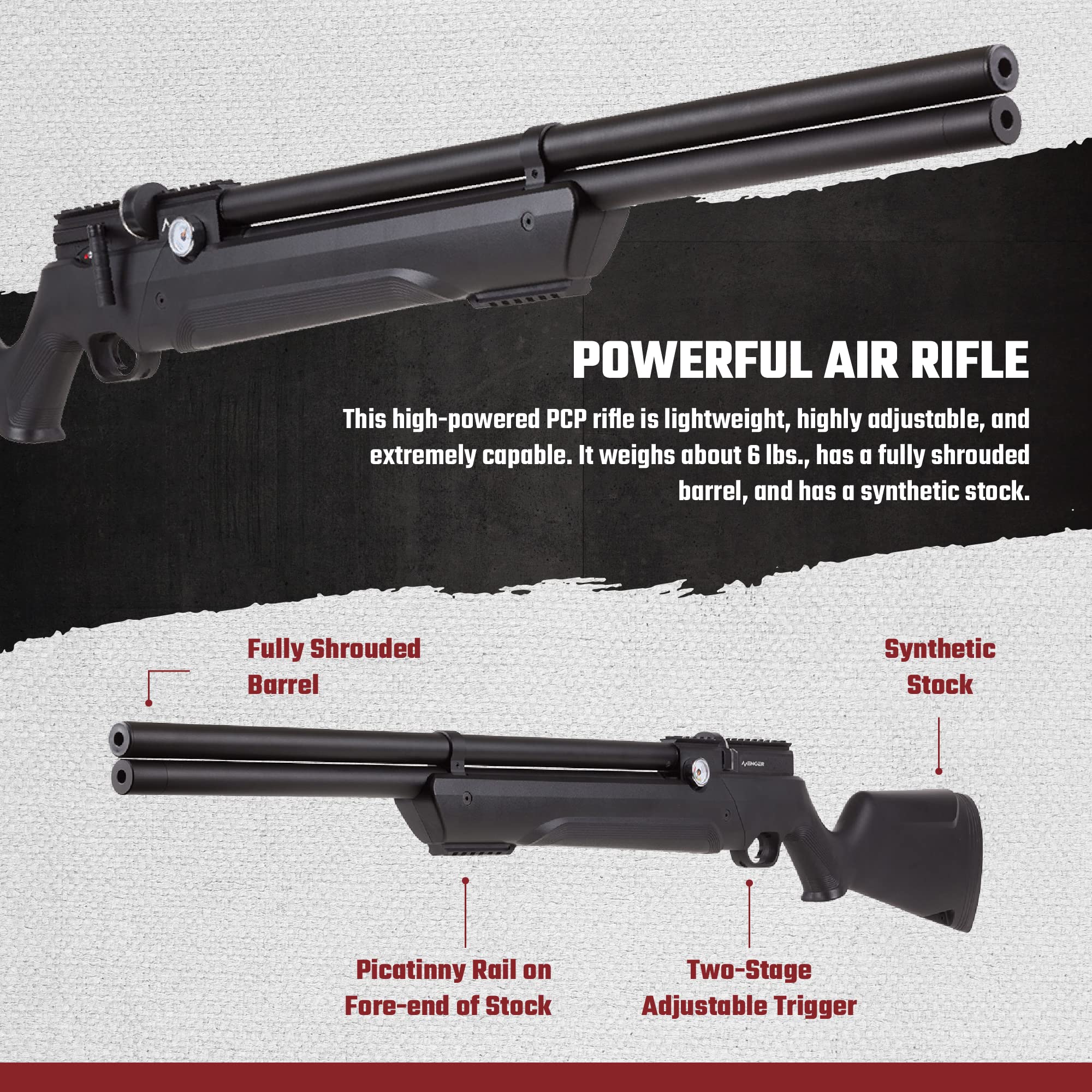 Air Venturi Avenger, Regulated PCP Air Rifle air Rifle, 0.22 Cal.Air