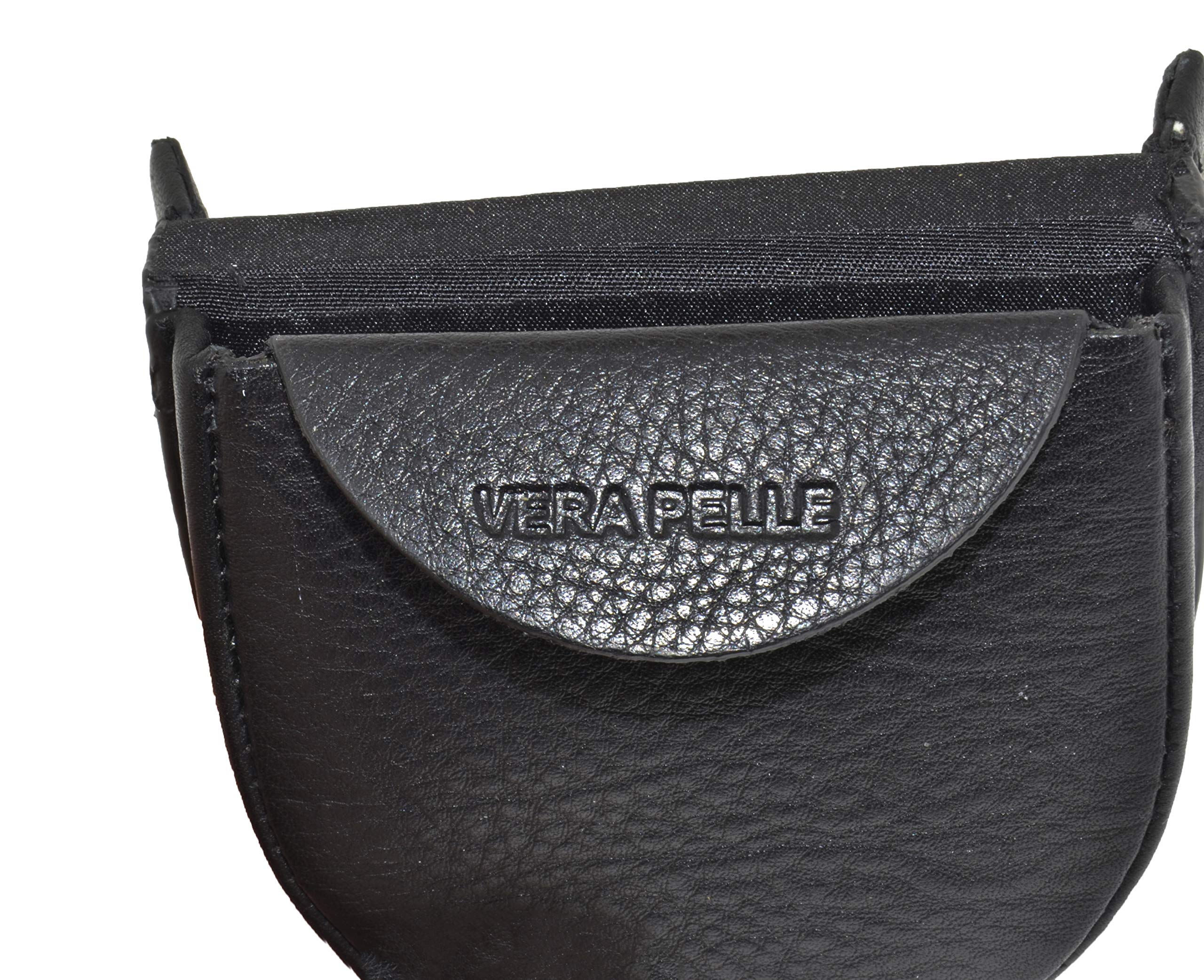 Coveri, Porte-Monnaie à Talon, Porte-Euros, pour Homme, Cuir véritable Noir -
