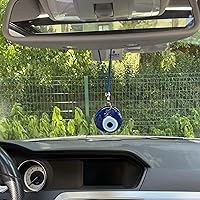 Vista 3 de Adorno colgante de coche de ojo turco azul malvado – Accesorios para espejo retrovisor – Dije de coche de ojo turco