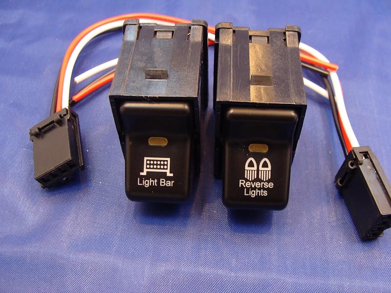 Par de interruptores basculantes GCD para Jeep TJ Wrangler – Barra de luz e luz de ré, 1997–2006