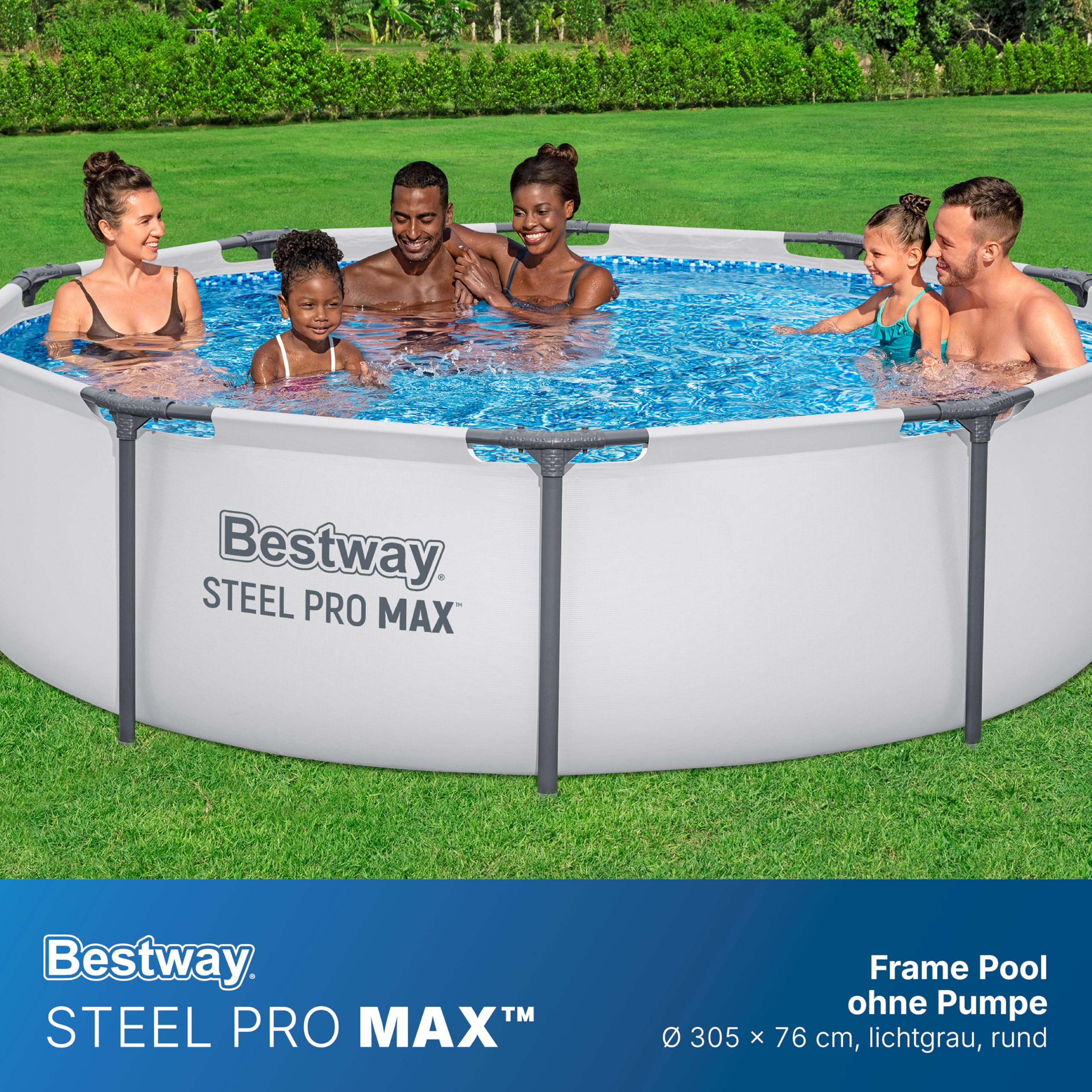 Bestway Steel Pro Max Frame Pool rund 305 x 76 cm