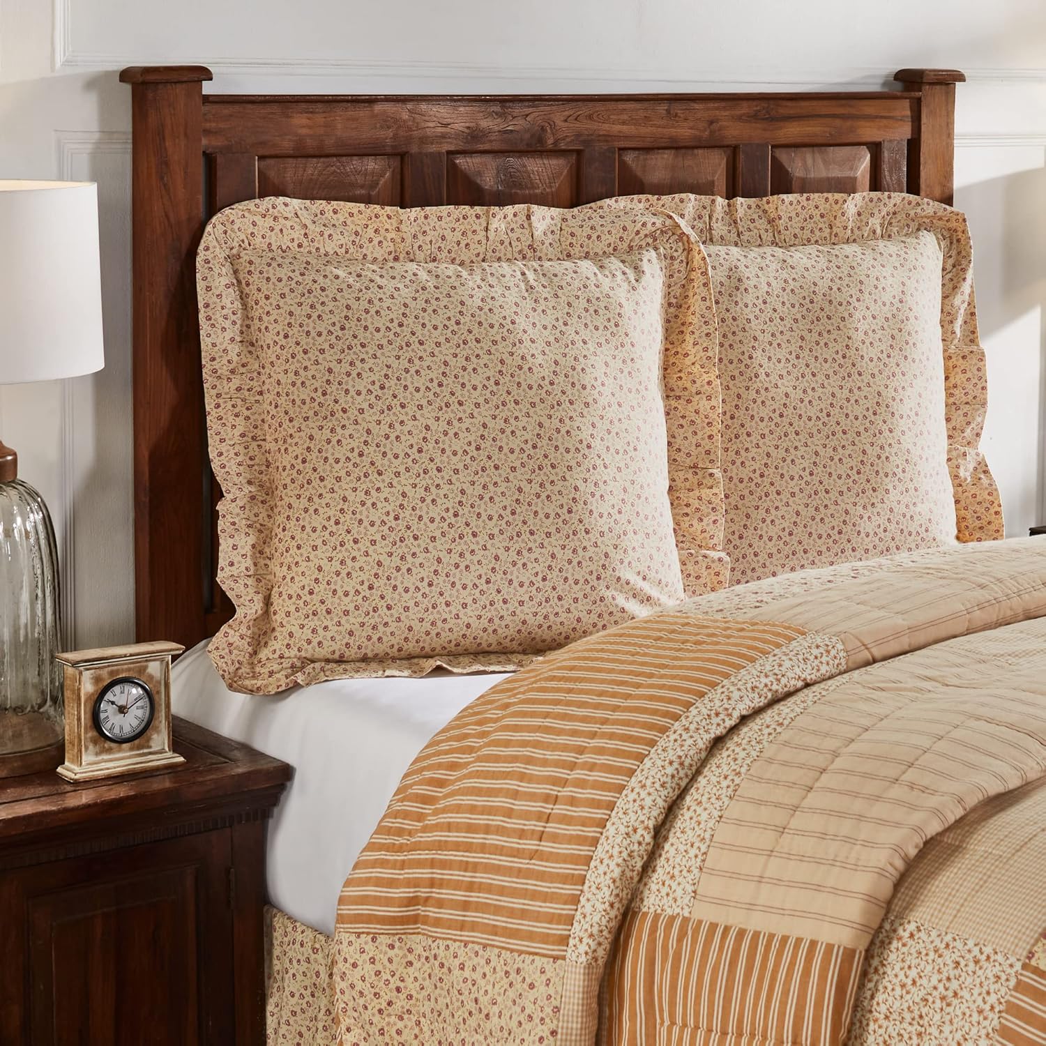 VHC Brands Camilia Fabric Euro Sham 26x26 White