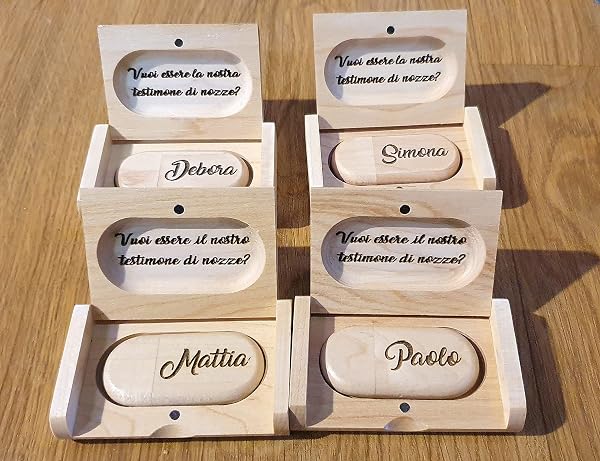 Personalised Wooden USB Flash Drive with Case, Pendrive 16GB 32GB 64GB Gift Idea for Christening, Communion, Holy Confirmation, Mother's Day, Birthday (Graphics 1) - 5