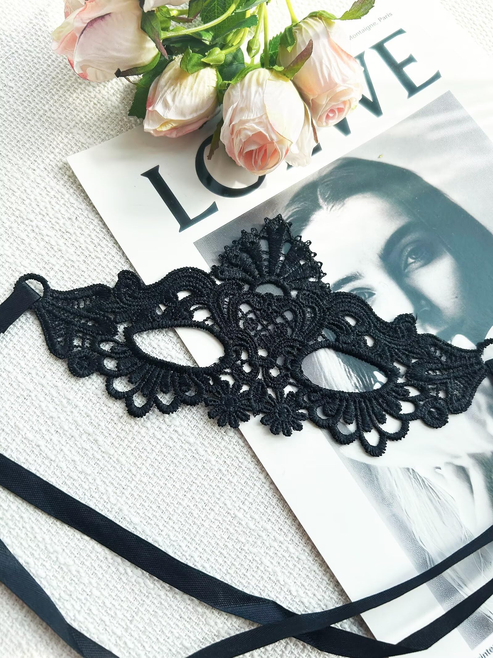 Mordarli Masquerade Mask for Women Lace Eye Mask for Halloween Costume Party: Moon Princess