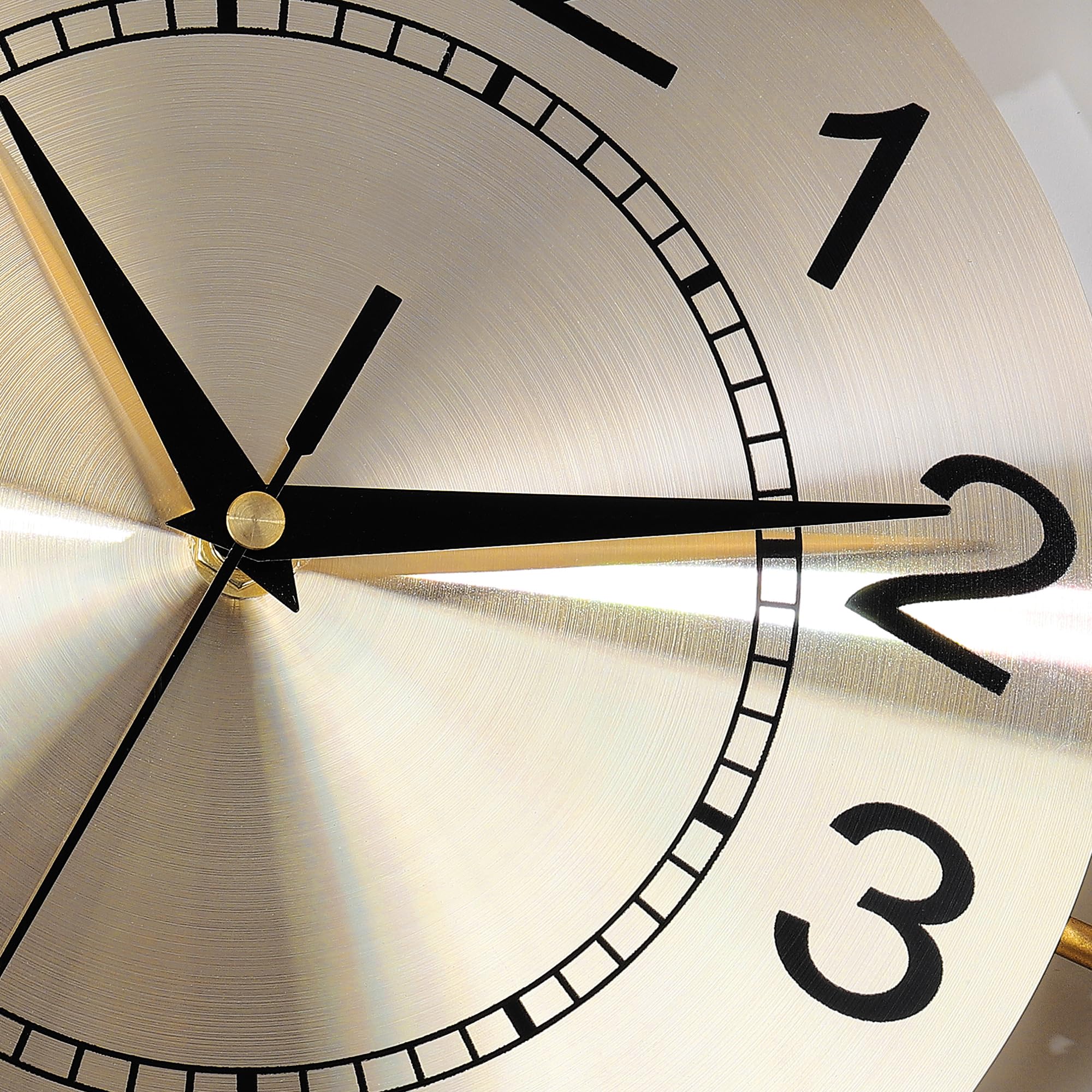 Lafocuse Horloge Murale Or Grande Métal, Ginkgo Biloba Décoration Silencieuse Pendule Murale Moderne Nordic, Design Créative pour Salon Chambre Bar 95x36cm