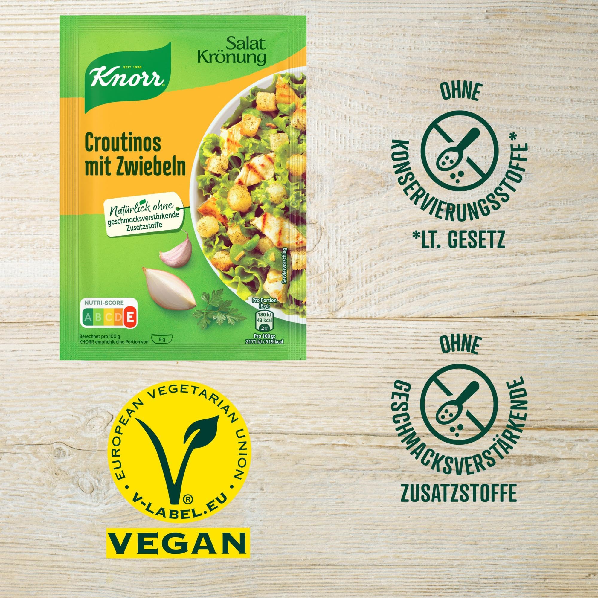 Knorr Croutinos mit Zwiebeln Salatkrönung, für einen leckeren Salat 25 g